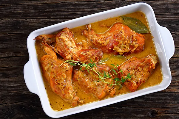 Lapin au cidre mijoté en cocotte